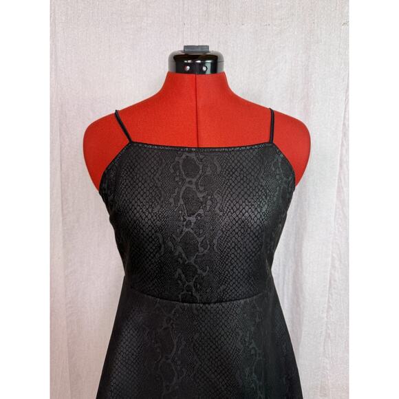 American Threads Black Dress Women's Size Large Mini Fit And Flare Cocktail E097 - Picture 2 of 10